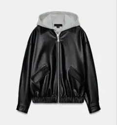 【未使用】ZARAコントラストフェイクレザージャケット