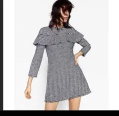 ツイードワンピース ひざ丈ワンピース