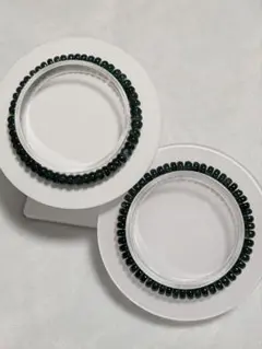 翡翠ブレス2本セット ボタンカット　天然石