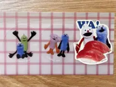 【非売品】スシロー　パペットスンスン コラボ 3種 クリアピック ステッカー