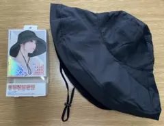 未使用品　ビッグリムハット　ブラック　レディース帽子uv PLAZA