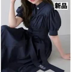 新品　dazzlin POLO コラボ　コルセットスウィッチングシャツワンピース