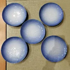 有田焼　萬泉　5枚セット　ブルー　水色のサムネイル