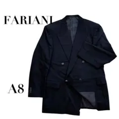 ファリアーニ ダブルテーラードジャケット 黒 A8 クラシック　フォーマル
