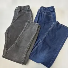 GU キッズ150cm デニムパンツ2本セット