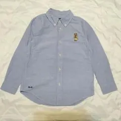 ラルフローレン　ポロベア　長袖　オックスフォードシャツ　水色　130