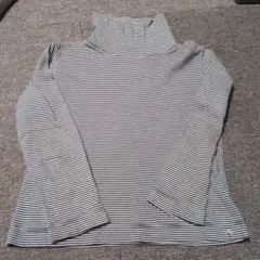 プチバトー　ストライプタートルネック長袖カットソー