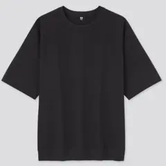 ユニクロ ラグランスリーブTシャツ 5分袖 ブラック　XS コットン100%