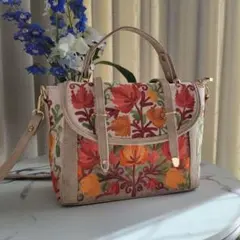 限定価格 カシミール刺繍 インド刺繍 ショルダーバッグ ハンドバッグ