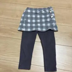 チェック柄スカートとレギンスセット 90cm