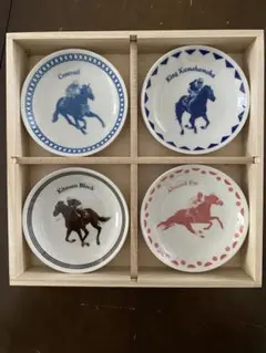 JRA お皿 顕彰馬デザイン美濃焼 豆皿8枚セット JRA 皿 8