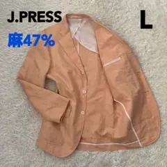 J.PRESS テーラードジャケット 麻混 オレンジ Lのサムネイル