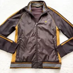 バーバリーブラックレーベル　トラックジャケット　異素材　ブラウン　M