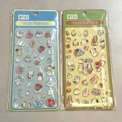 【匿名配送】BT21 ぷくぷくシール 2枚セットのサムネイル