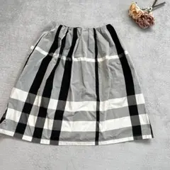 ニコアンド Niko and… フレアスカート 膝丈スカート チェック シンプル