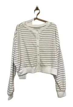 GRL グレイル【F】前後2Wayボーダー柄カーディガン トレーナー