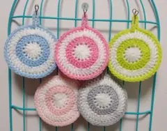 アクリルたわし（厚手タイプ）５枚セット6　エコたわし