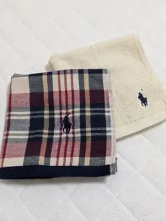 新品　ラルフローレン　ウォッシュタオル2種柄 2枚セット