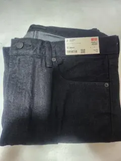 UNIQLO レギュラーフィットジーンズ 33 ブラック