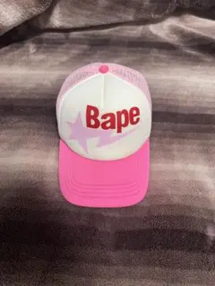 BATHING APE Bape メッシュキャップ　ピンクのサムネイル