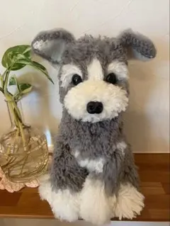 シュナウザーのあみぐるみ