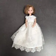 G241リカちゃんのワンピース　ハンドメイド　22㌢、27㌢ドール服のサムネイル