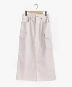 新品　ルクールブラン　コットンツイルタイトスカート　白　M