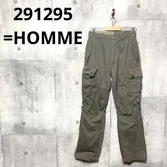 291295=HOMME メンズ カーゴパンツ 1 カーキ