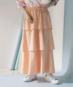 新品未使用 【CIAOPANIC TYPY】麻レーヨンティアードスカート
