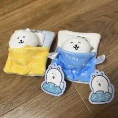 ナガノくま　おふとんぬいぐるみリールパスケースセット