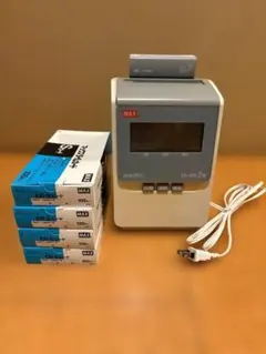MAX　タイムレコーダー　ER-80S2W　タイムカード350枚付きのサムネイル