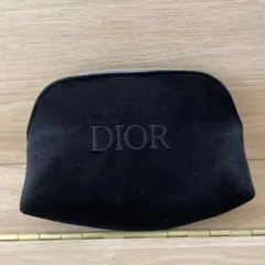 Dior ブラックベルベット ポーチ