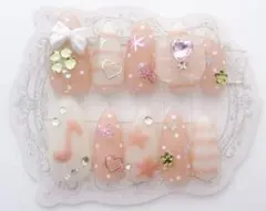 【現品】四つ葉のクローバー ドット 平成 音符 ウィッシュコア ネイルチップ