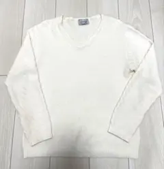 NICOLE CLUB Vネックニットセーター アイボリー