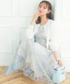 【新品未使用】ウィルセレクション レース×チェックフリルワンピース