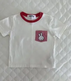 ミッフィー　miffy 半袖　リンガーTシャツ　ギンガムチェック