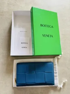 新品　ボッテガヴェネタ　長財布　カセット　ジップアラウンド　ブループリント　青 新品 ボッテガヴェネタ 長財布 カセット ジップアラウンド ブルー