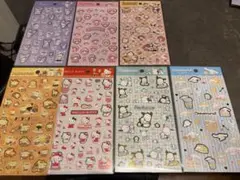 7枚セット！ポムポムプリン　キティー　ポチャッコ　シナモン　クロミなどのシール