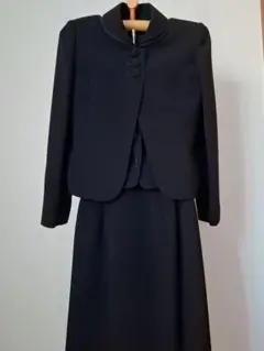 ブラックフォーマル喪服3点セット 日本製スカート9号～7号スーツ