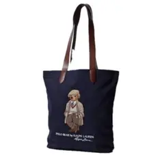 Polo Ralph Lauren トートバッグ ポロベア ネイビー キャンバス