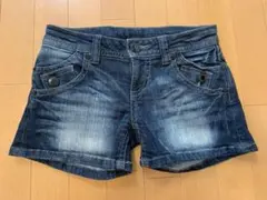 美品　デニム　ショートパンツ　ウォッシュド　ストレッチ　廃盤品