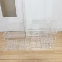 【美品】無印良品 IKEA アクリルケース6種類+間仕切り2点合計8点まとめ売り