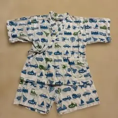 乗り物柄 ベビー甚平 90新品同様