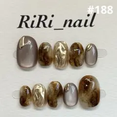 #188 ショートオーバル ニュアンス ミラー マグネット インク 個性派 大人