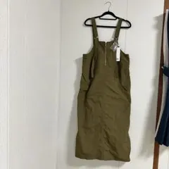 【✨️AZUL by moussy✨️】 カーキ ナイロン ジャンスカ 新品未使用‼️