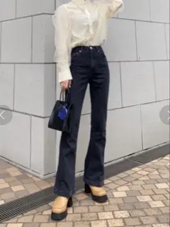 MOUSSY 90's SLIM FLARE ブラック23