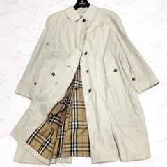 良品⭐️バーバリーズ　ステンカラーコート　ライナー　白タグ　ノバチェック