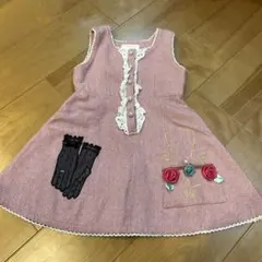 ピンクのノースリーブワンピース　110