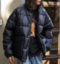 フリークストア　フェイクレレザー　中綿ジャケット サイズL