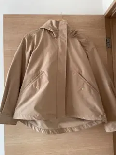 ベージュ フード付き マウンテンパーカー レディースM GU